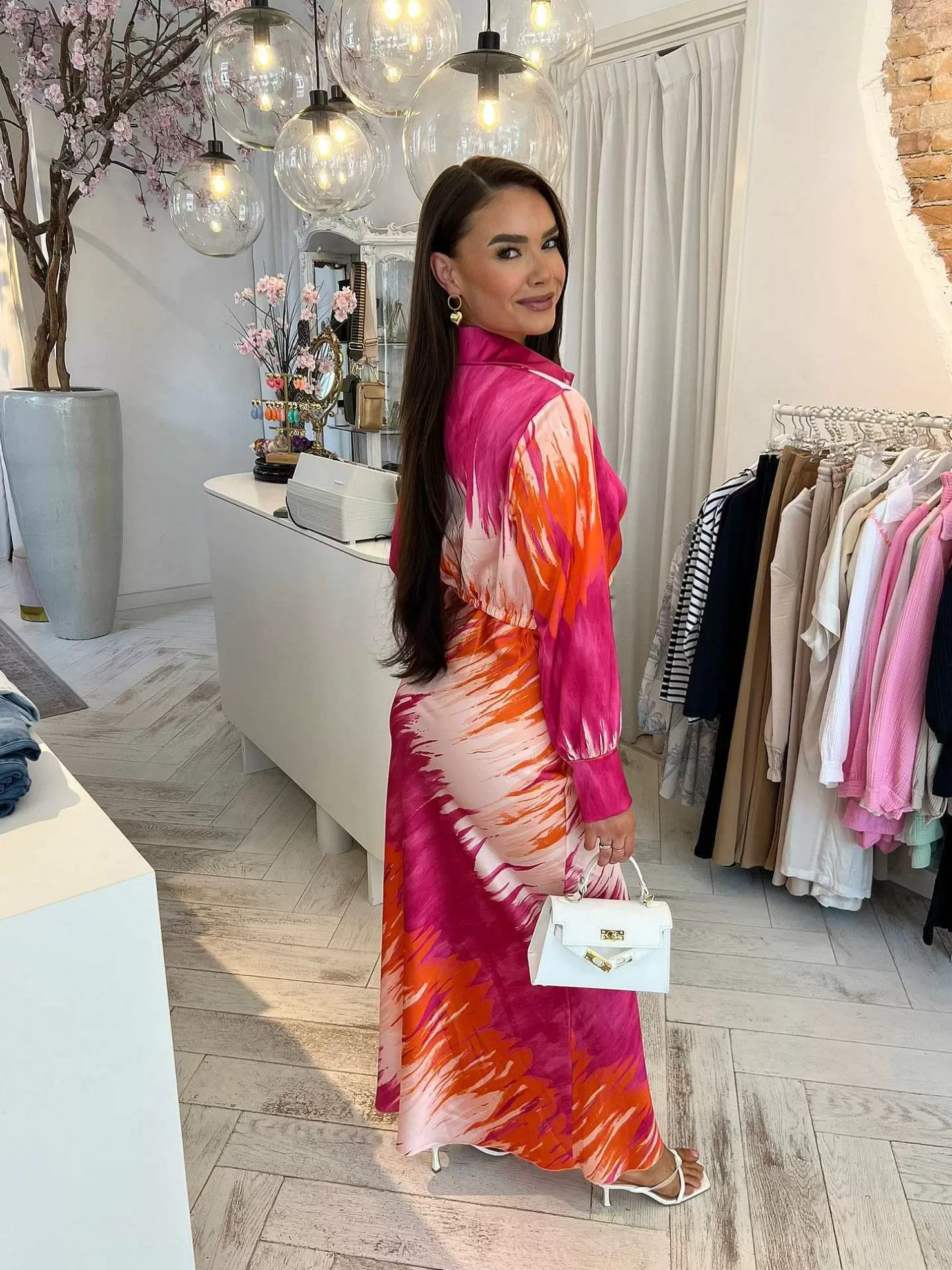 LOF Boutique Sets>Lina 2 Delig Set Pink & Orange