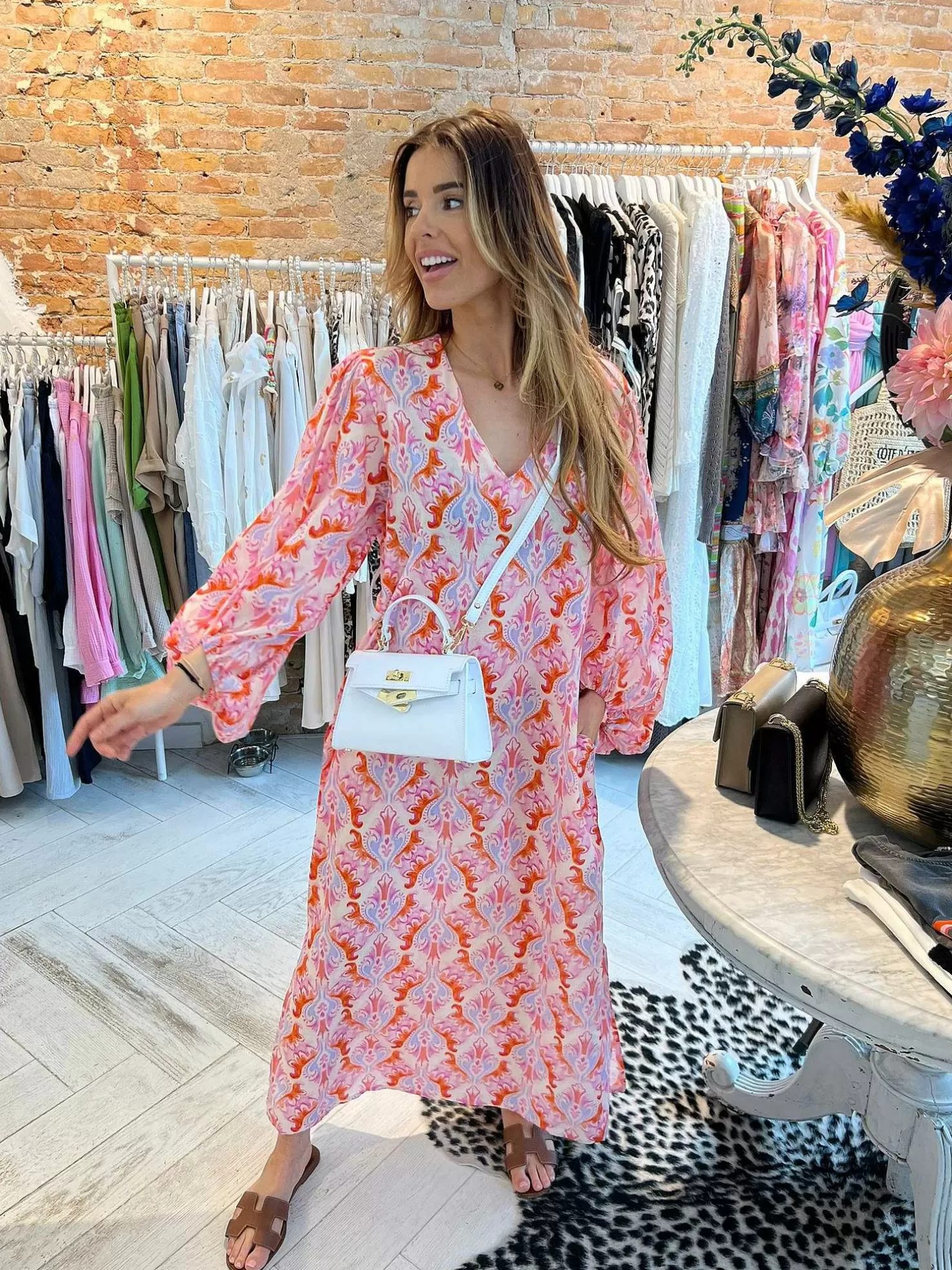 LOF Boutique Jurken>Livia Maxi Dress Pink