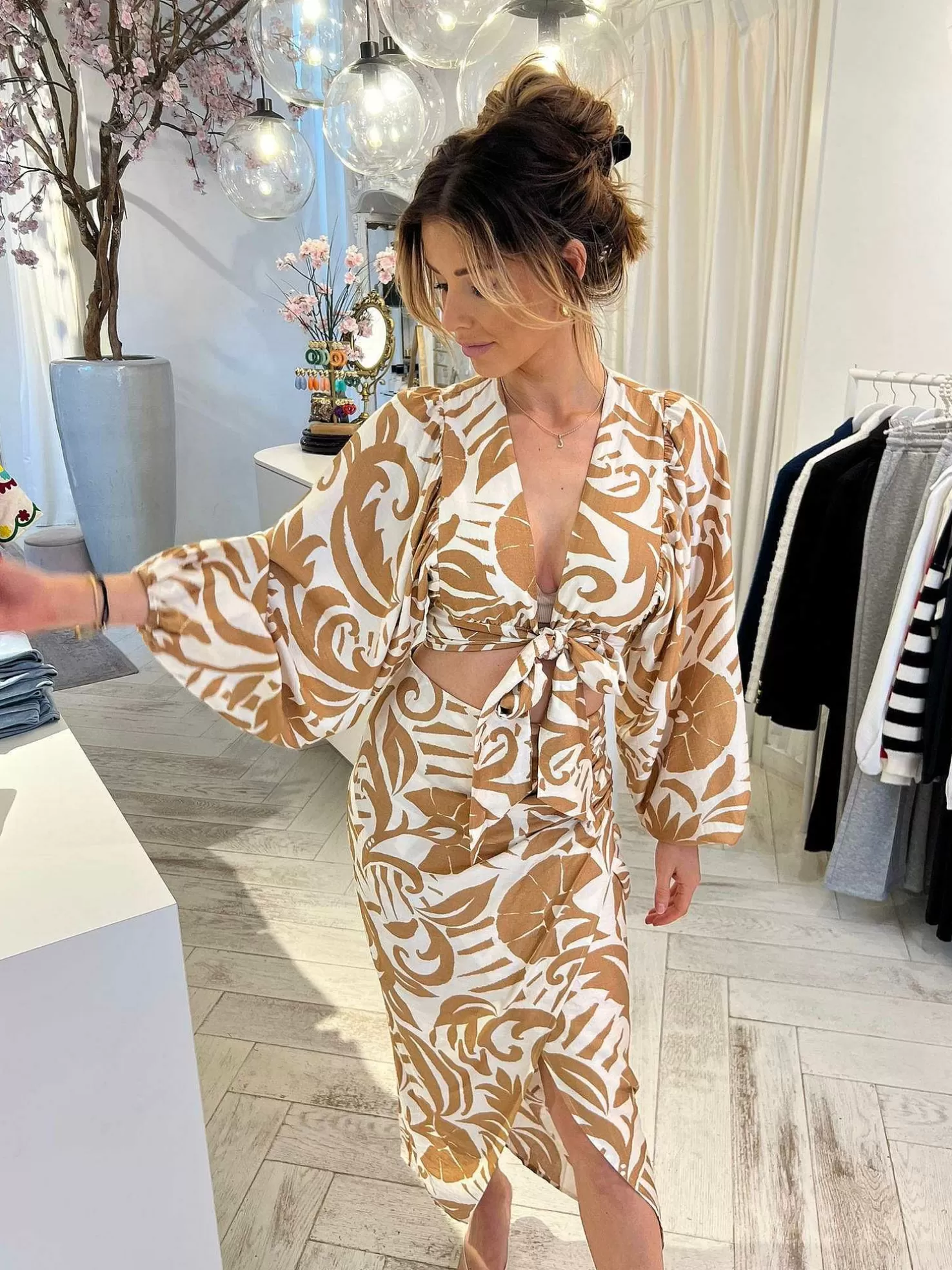 LOF Boutique Rokken>Livia Set Beige