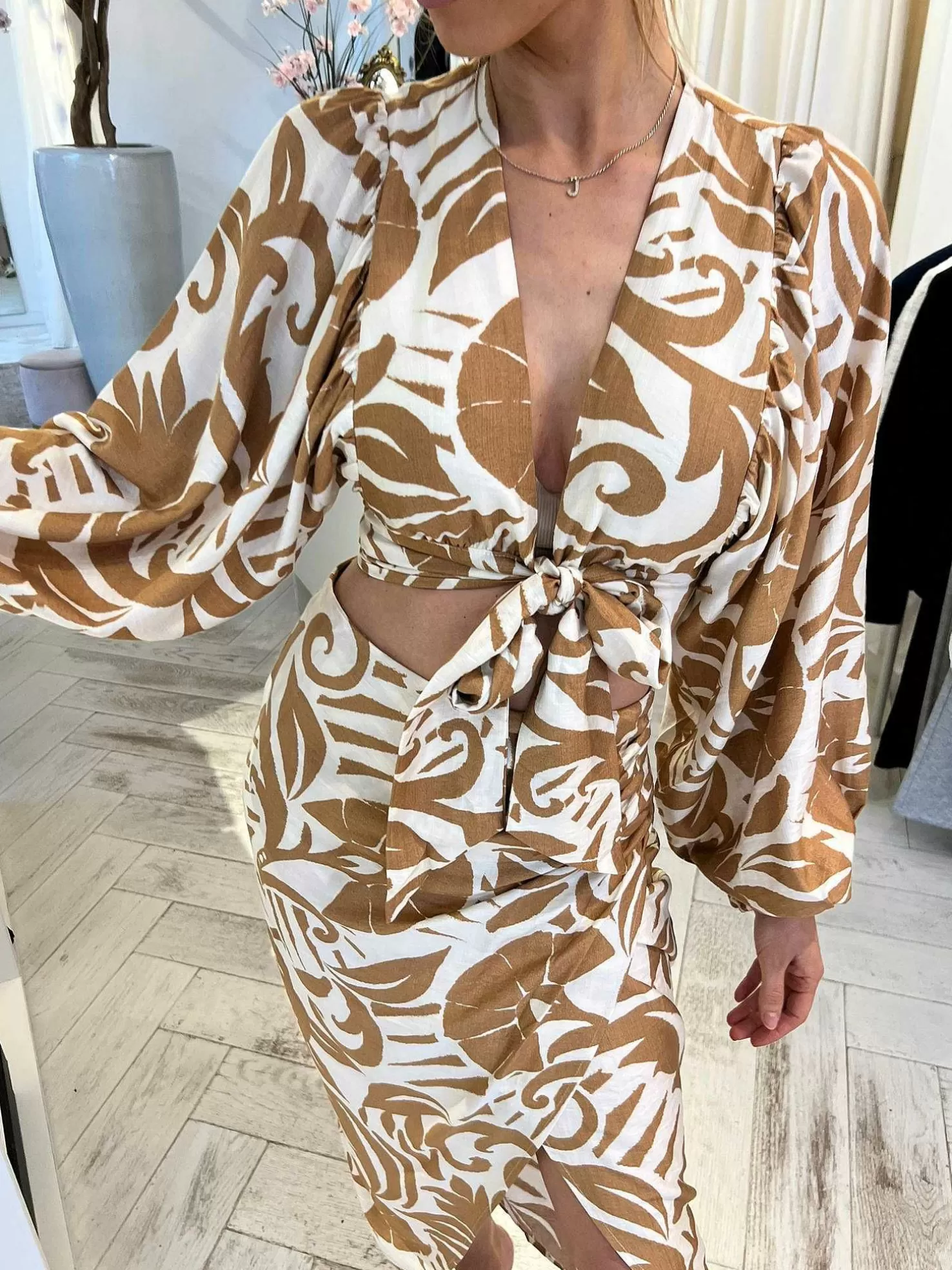 LOF Boutique Rokken>Livia Set Beige