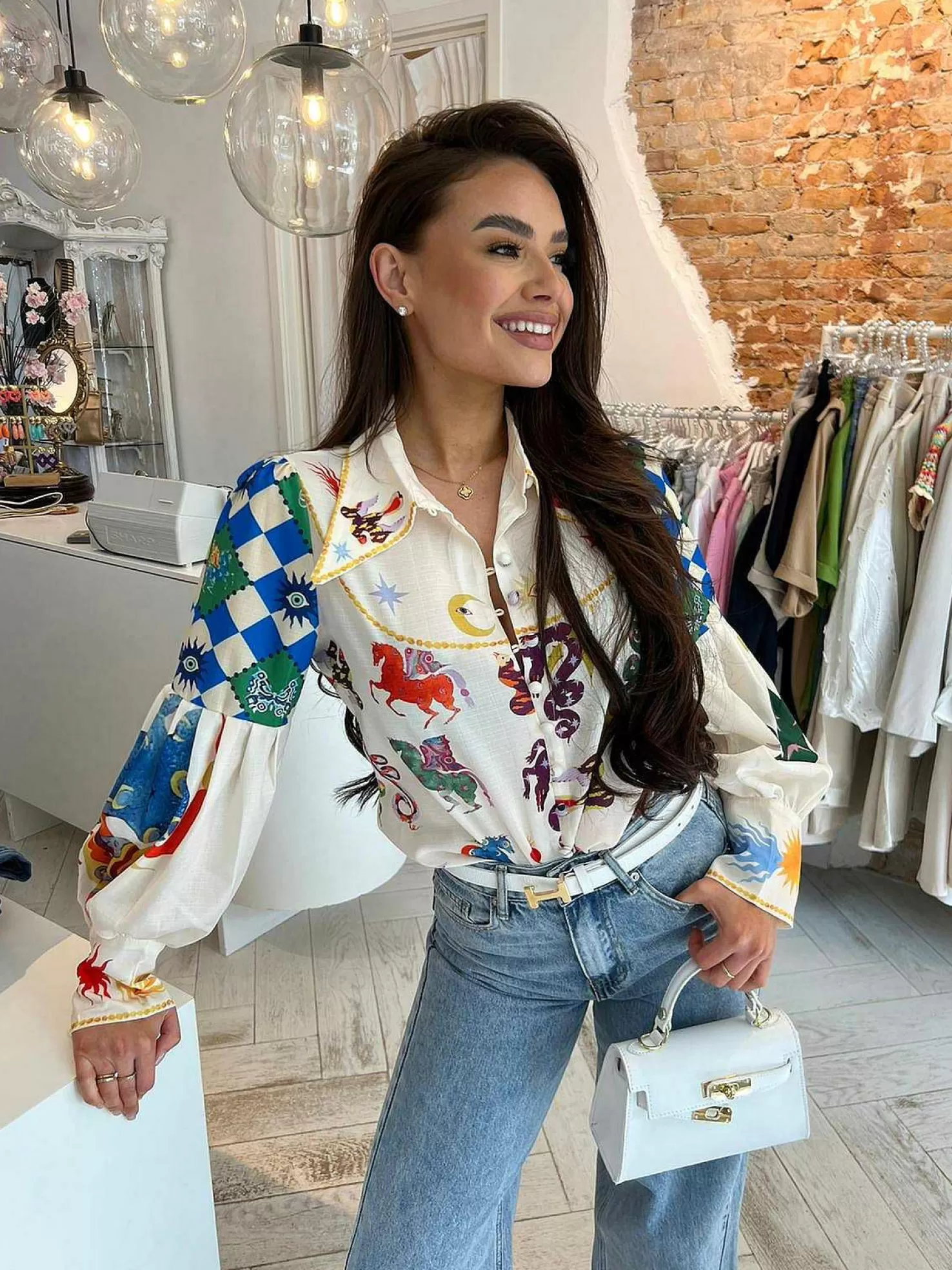 LOF Boutique Tops & Blousjes>Lola Multicolor Blouse