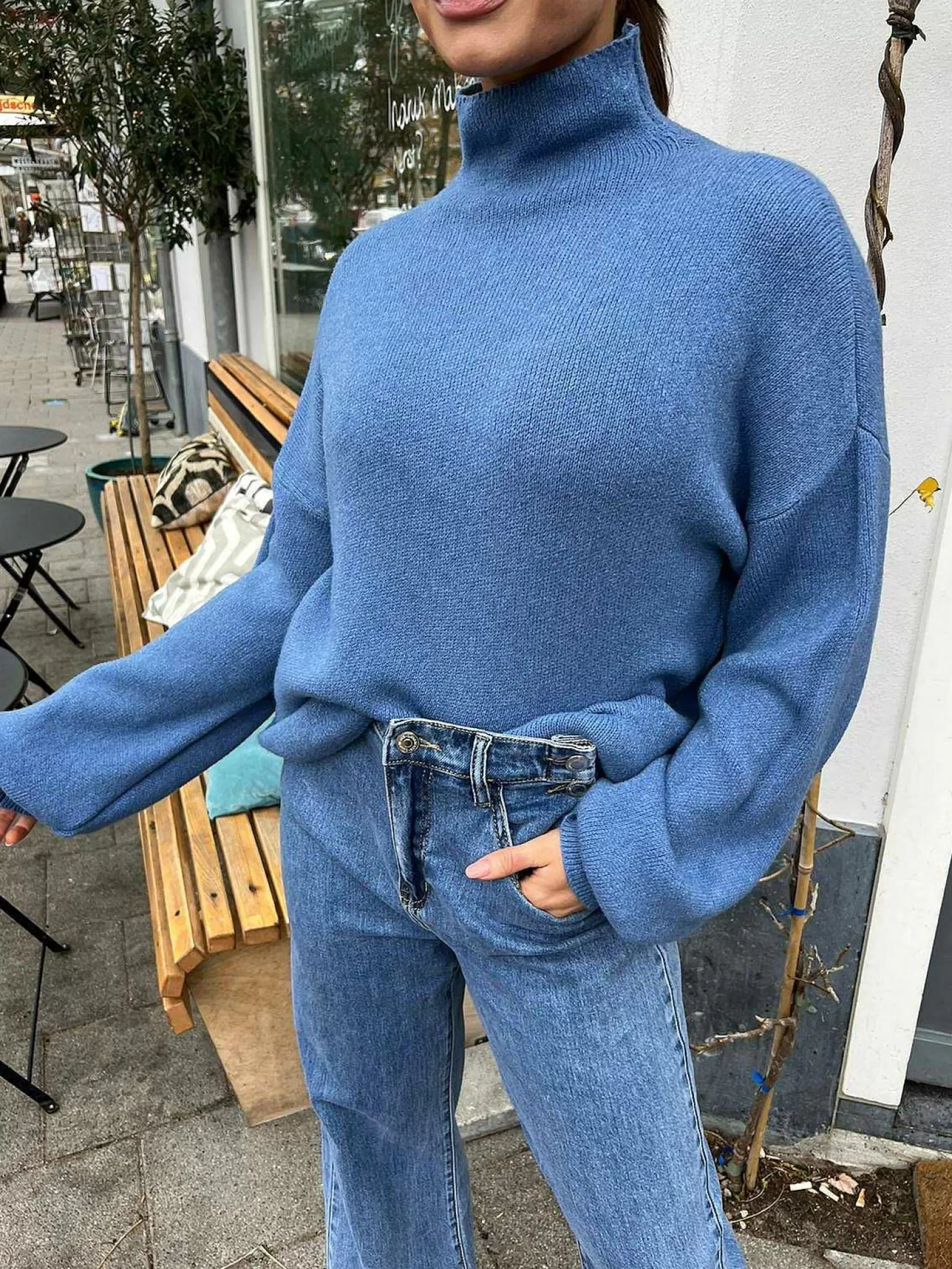 LOF Boutique Truien>Lot Sweater Denim Blue