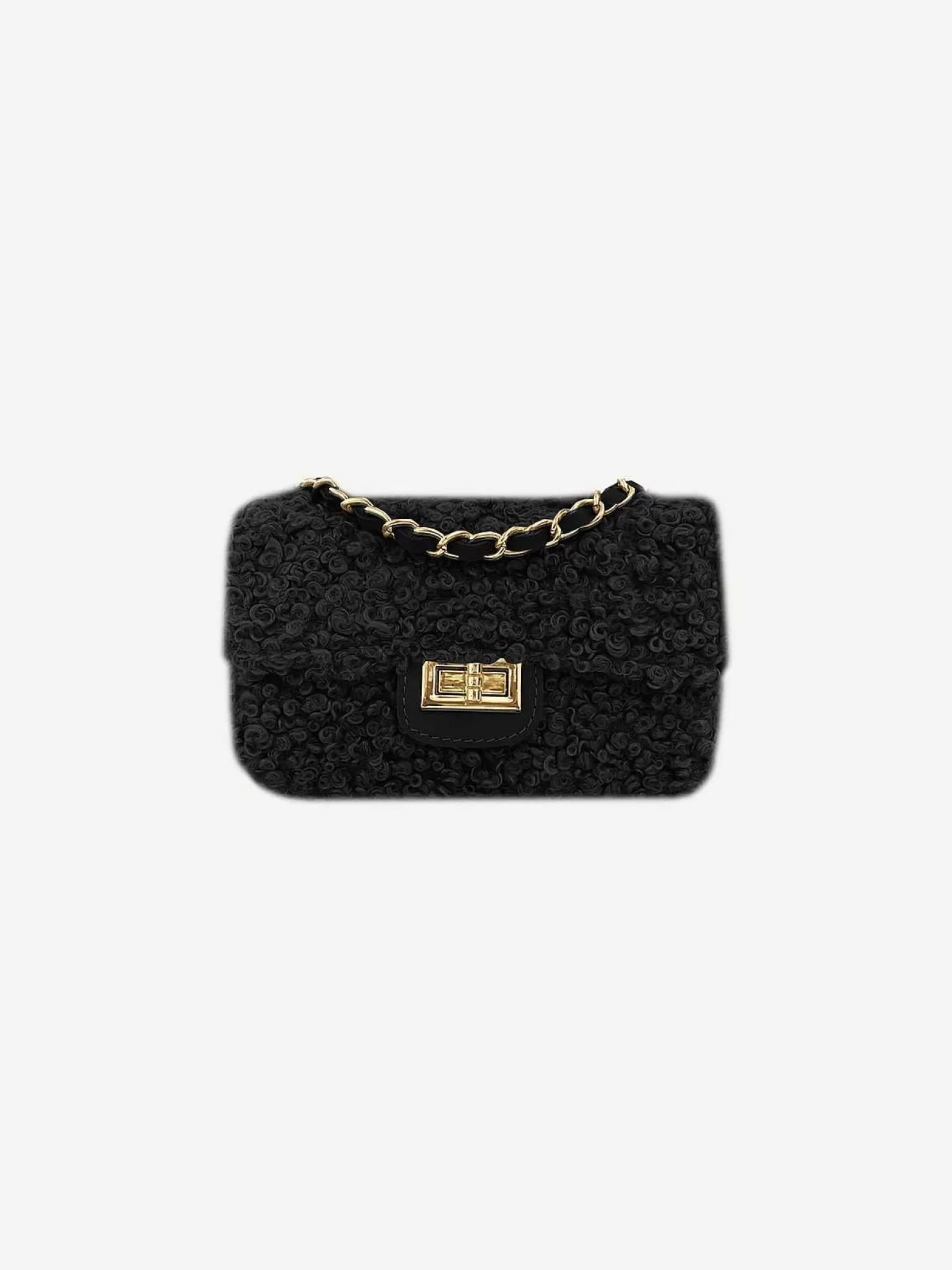 LOF Boutique Tassen>Lottie Teddy Bag Small Black