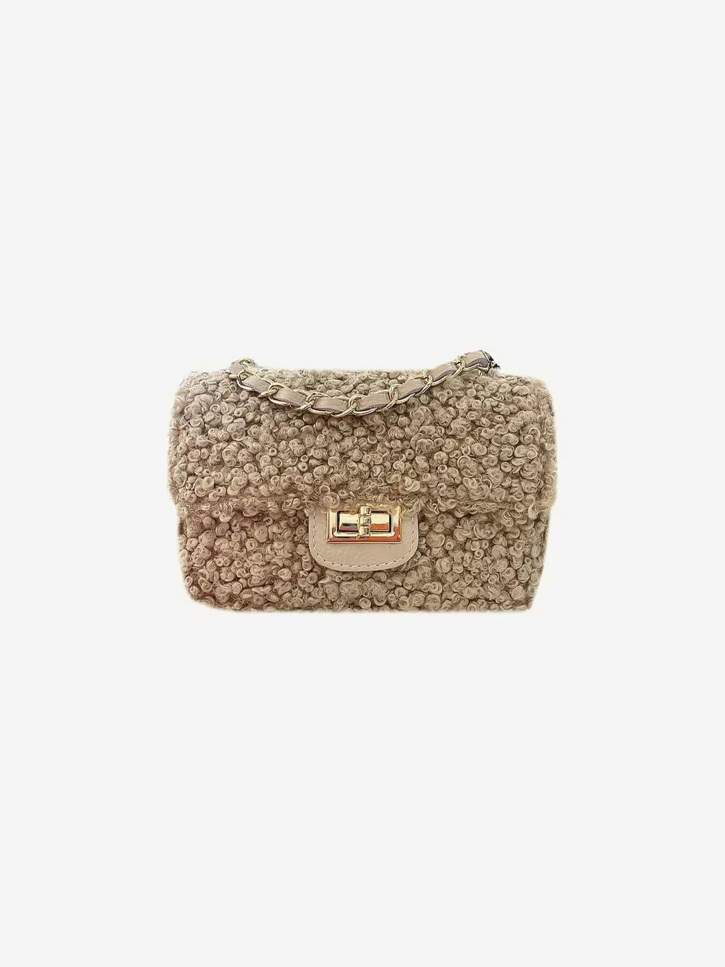 LOF Boutique Tassen>Lottie Teddy Bag Small Taupe