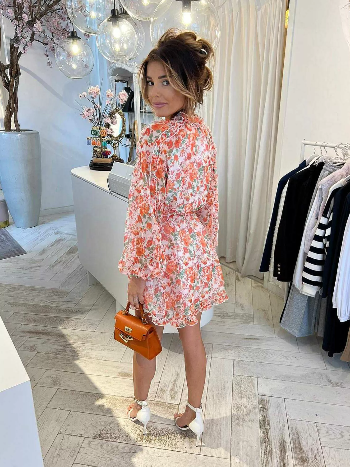 LOF Boutique Jurken>Lynn Summer Dress Orange