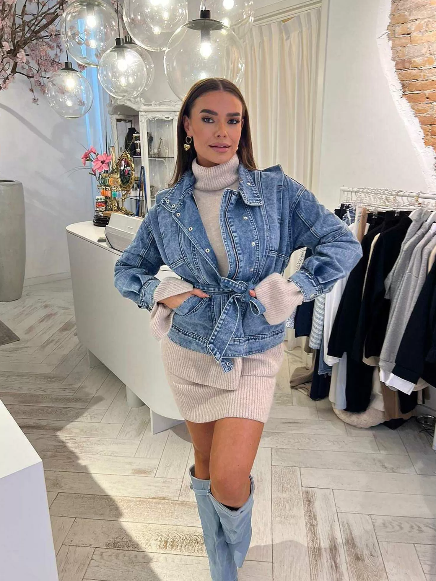 LOF Boutique Jassen>Mabel Denim Jacket Blue