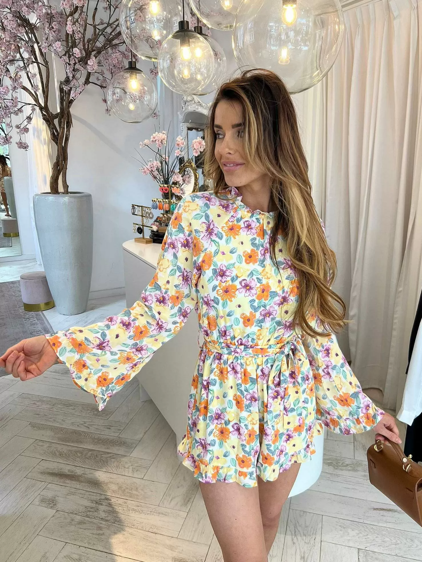 LOF Boutique Jumpsuits>Mara Flower Jumpsuit Yellow
