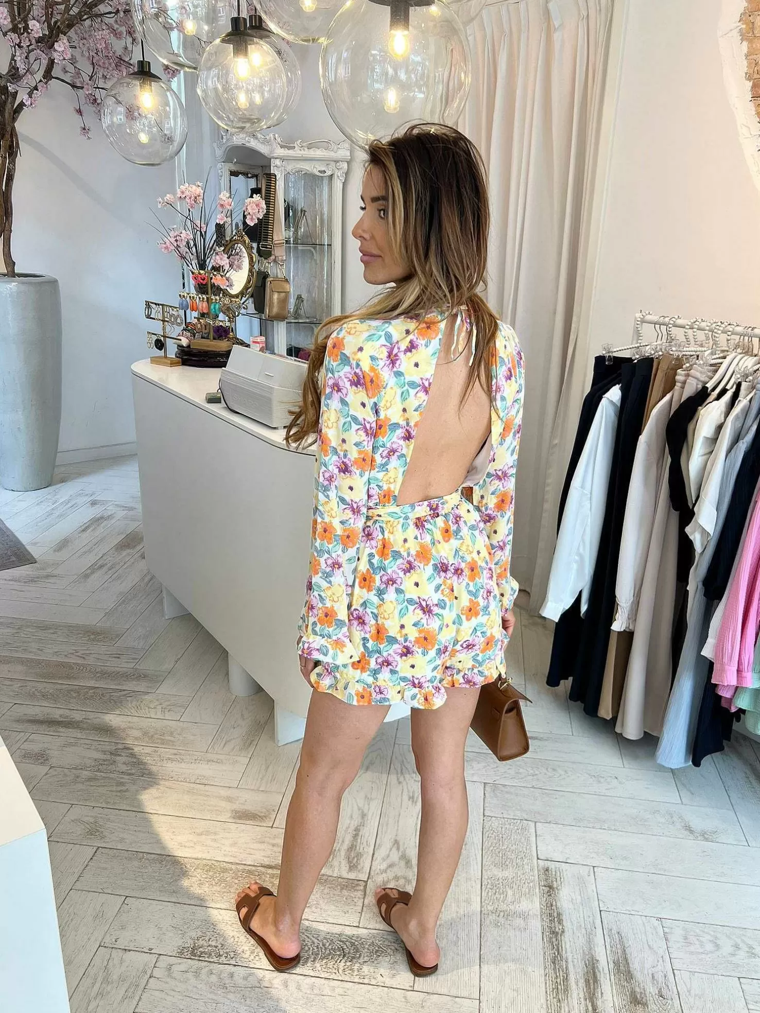 LOF Boutique Jumpsuits>Mara Flower Jumpsuit Yellow