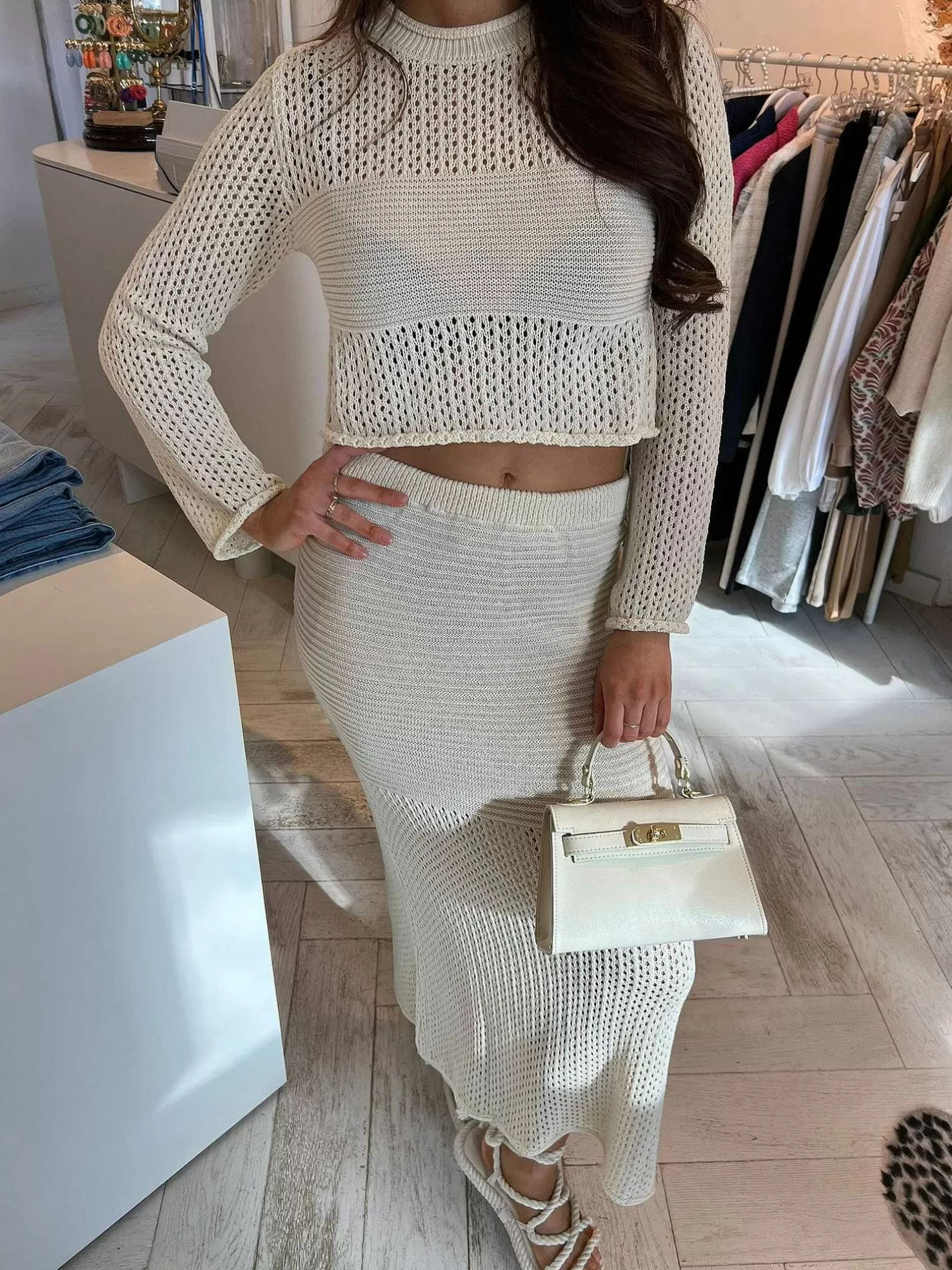 LOF Boutique Sets>Maya Crochet Set Light Beige