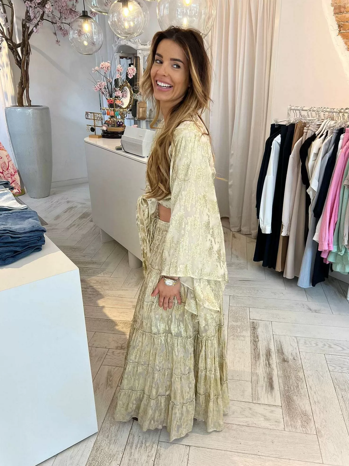 LOF Boutique Rokken>Milou Golden Skirt