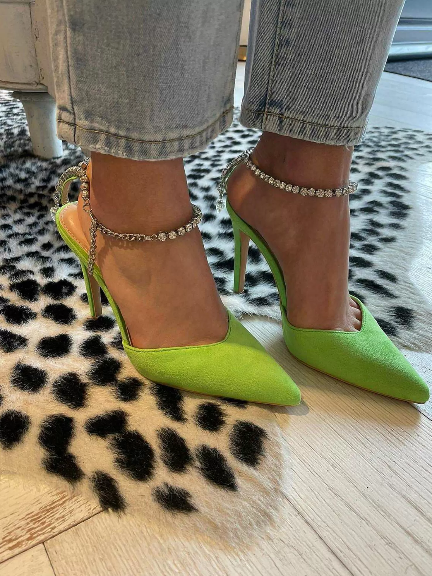 LOF Boutique Hakken>Miranda Heels Bright Green