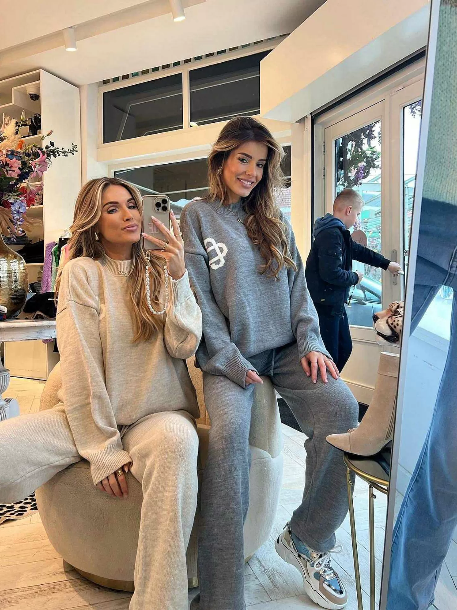 LOF Boutique Sets>Mollie Inspired Tracksuit Beige