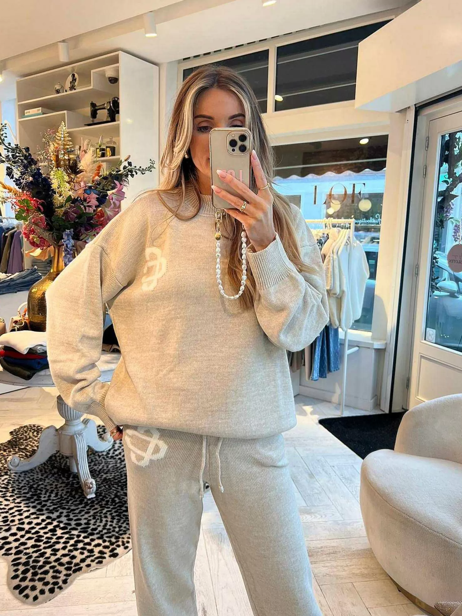 LOF Boutique Sets>Mollie Inspired Tracksuit Beige
