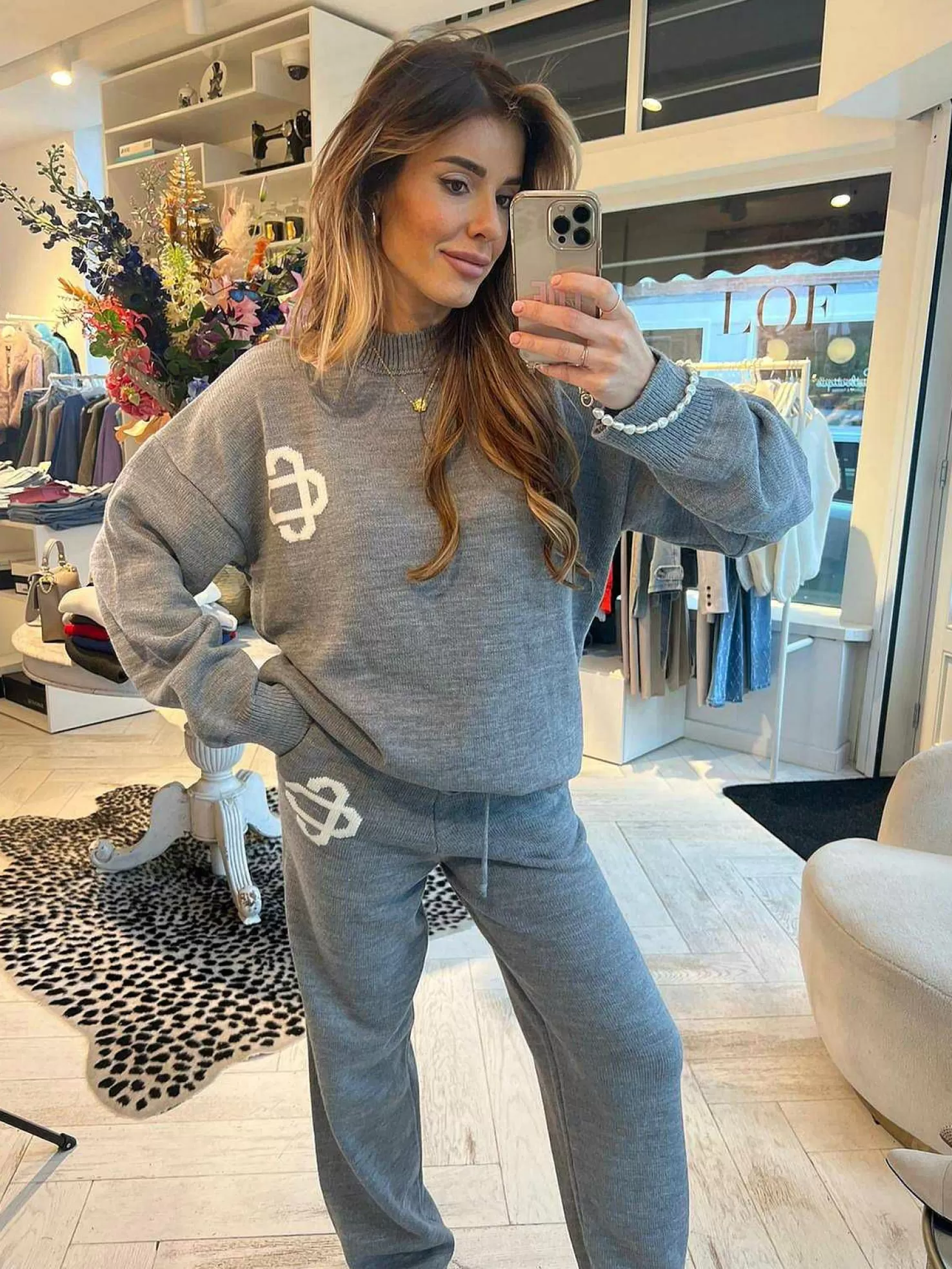 LOF Boutique Sets>Mollie Inspired Tracksuit Grey