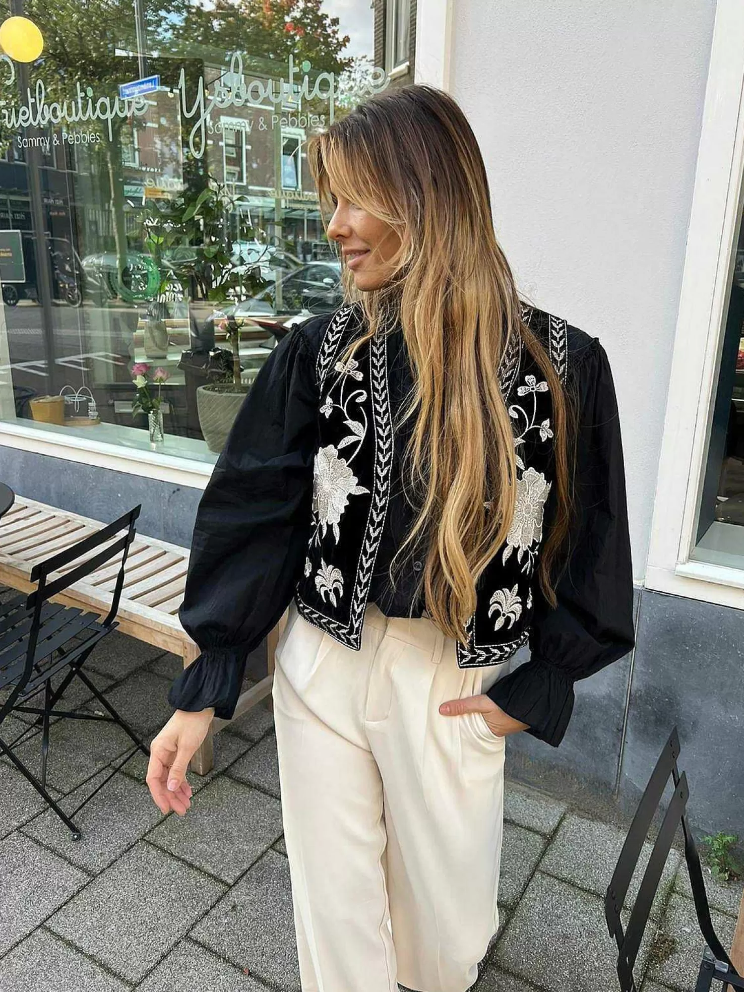 LOF Boutique Tops & Blousjes>Nina Padded Blouse Black