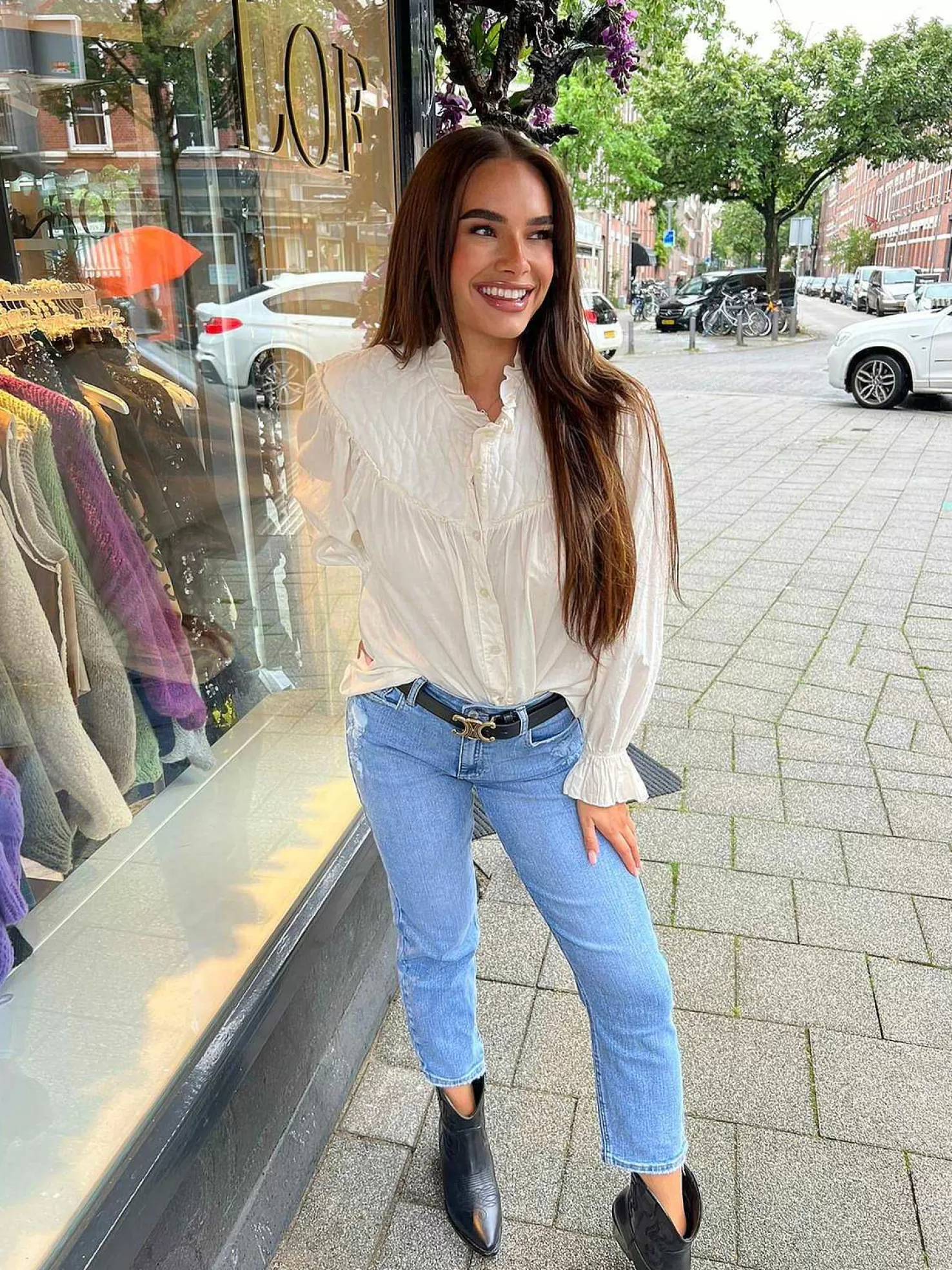 LOF Boutique Tops & Blousjes>Nina Padded Blouse Ecru