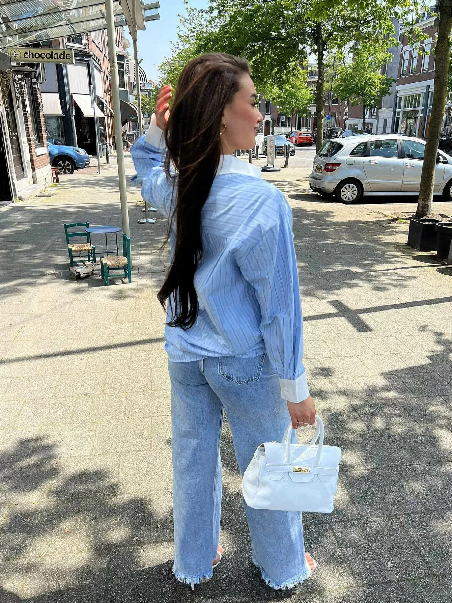 LOF Boutique Tops & Blousjes>Nina Stripe Blouse Blue
