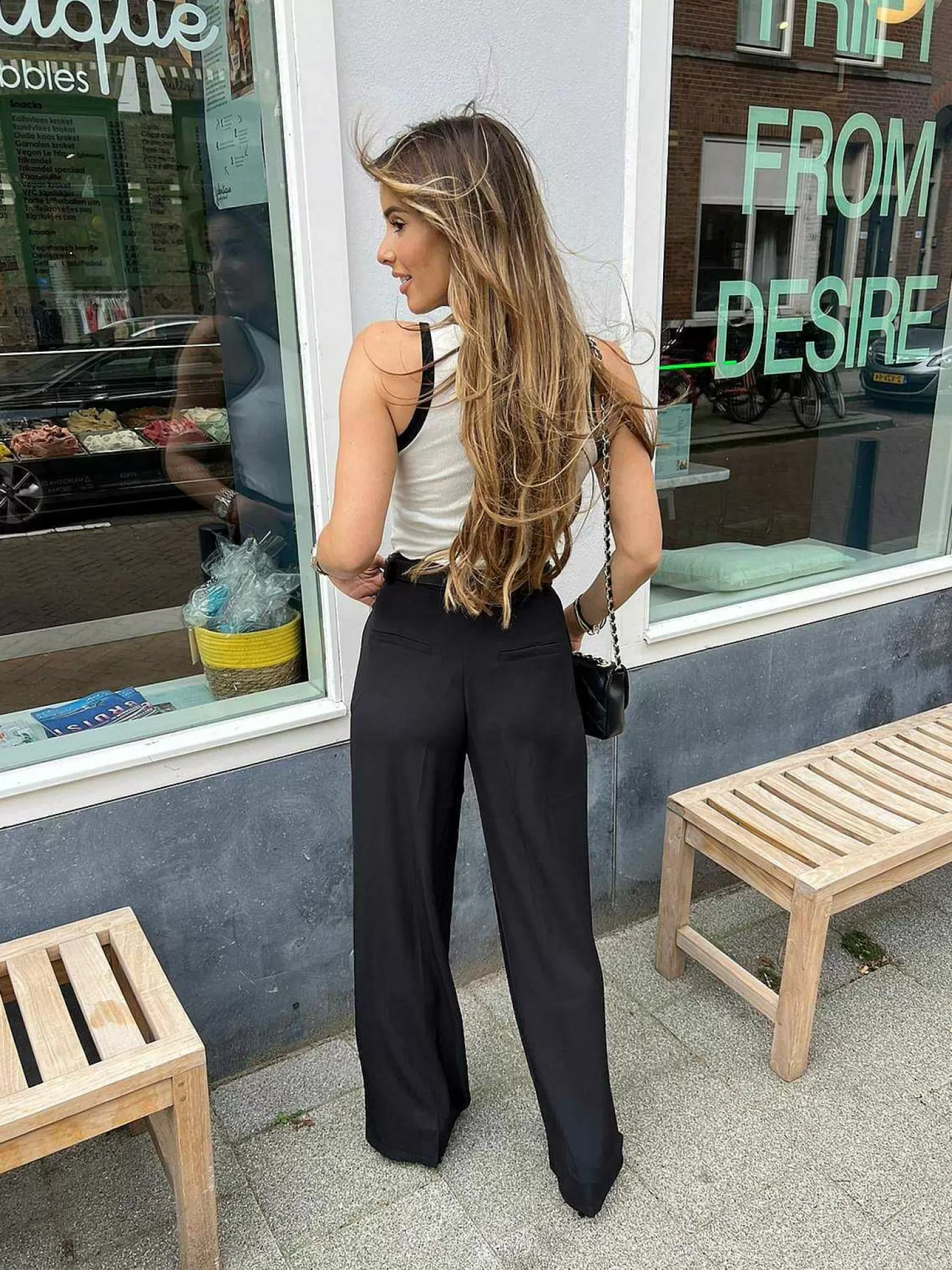 LOF Boutique Broeken>Paige Pantalon Black