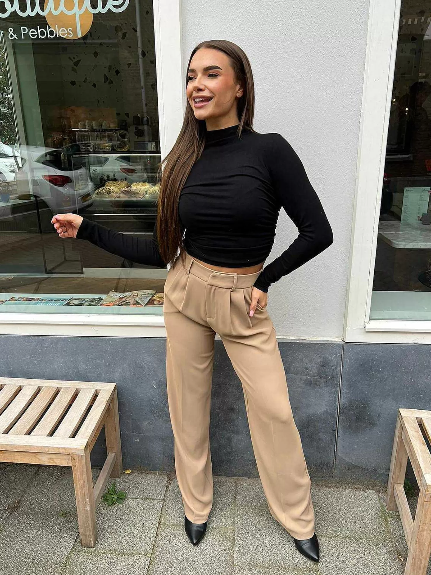 LOF Boutique Broeken>Paige Pantalon Camel