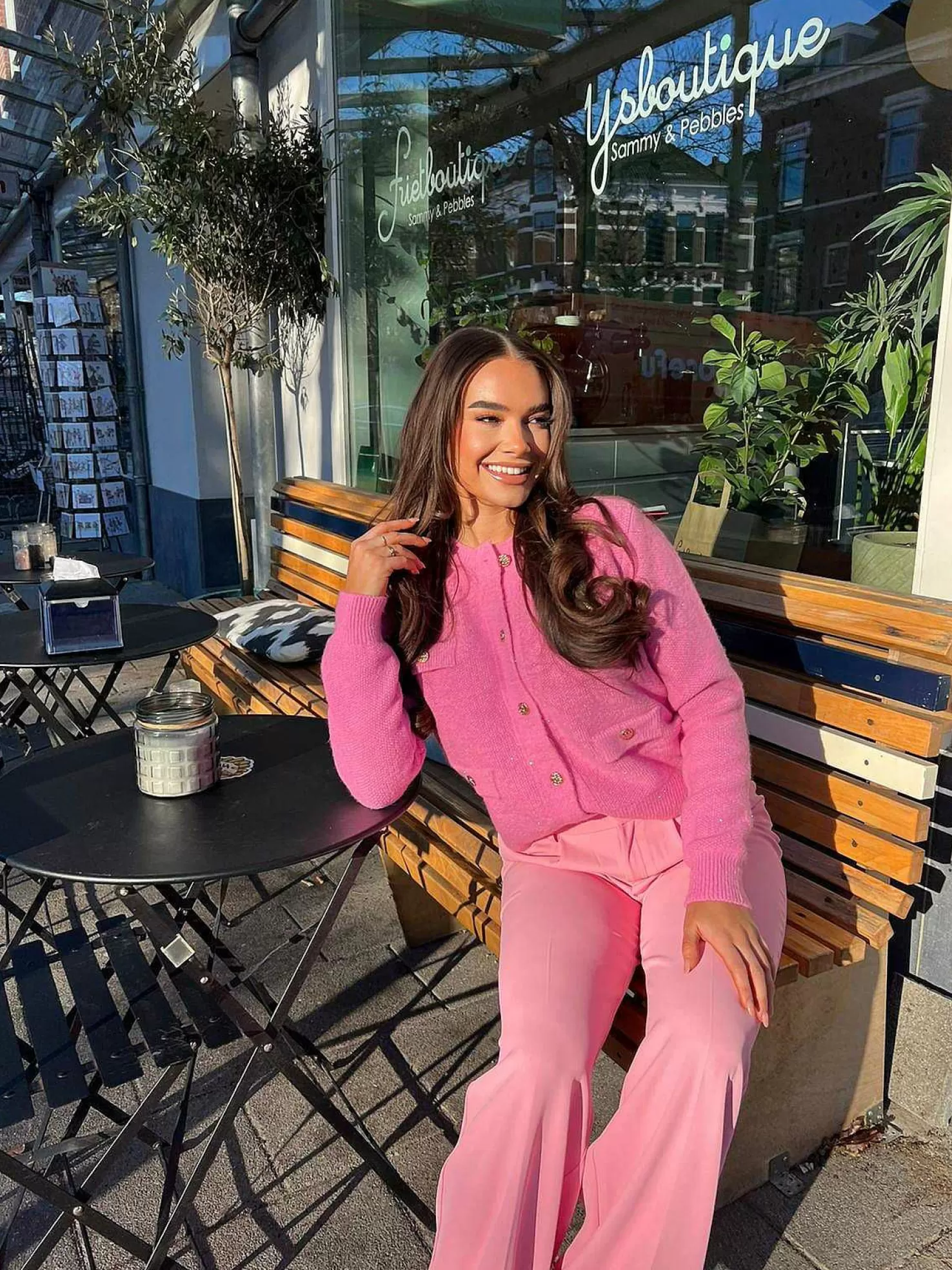 LOF Boutique Broeken>Paige Pantalon Pink