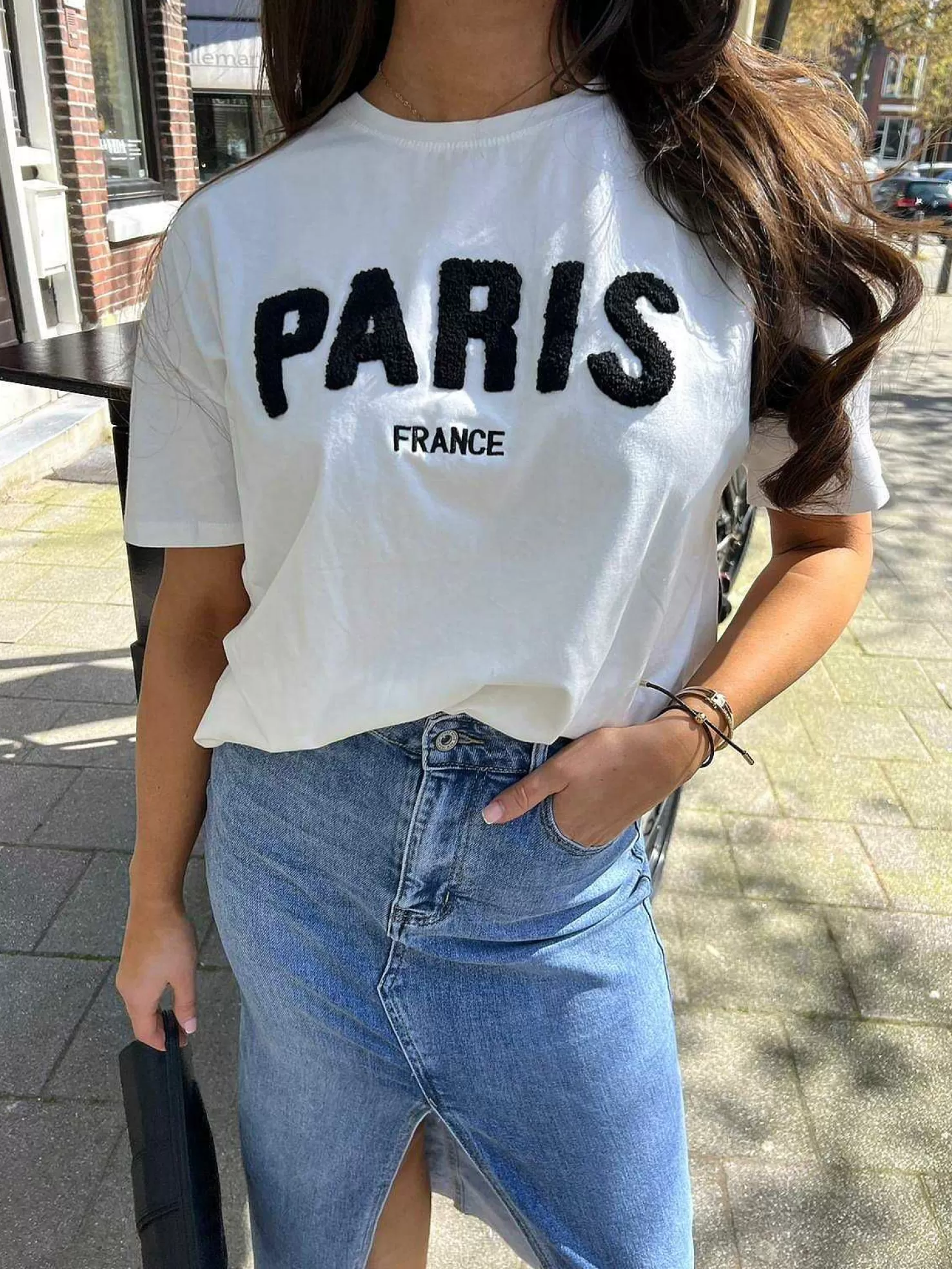 LOF Boutique Tops & Blousjes>Paris Tee White