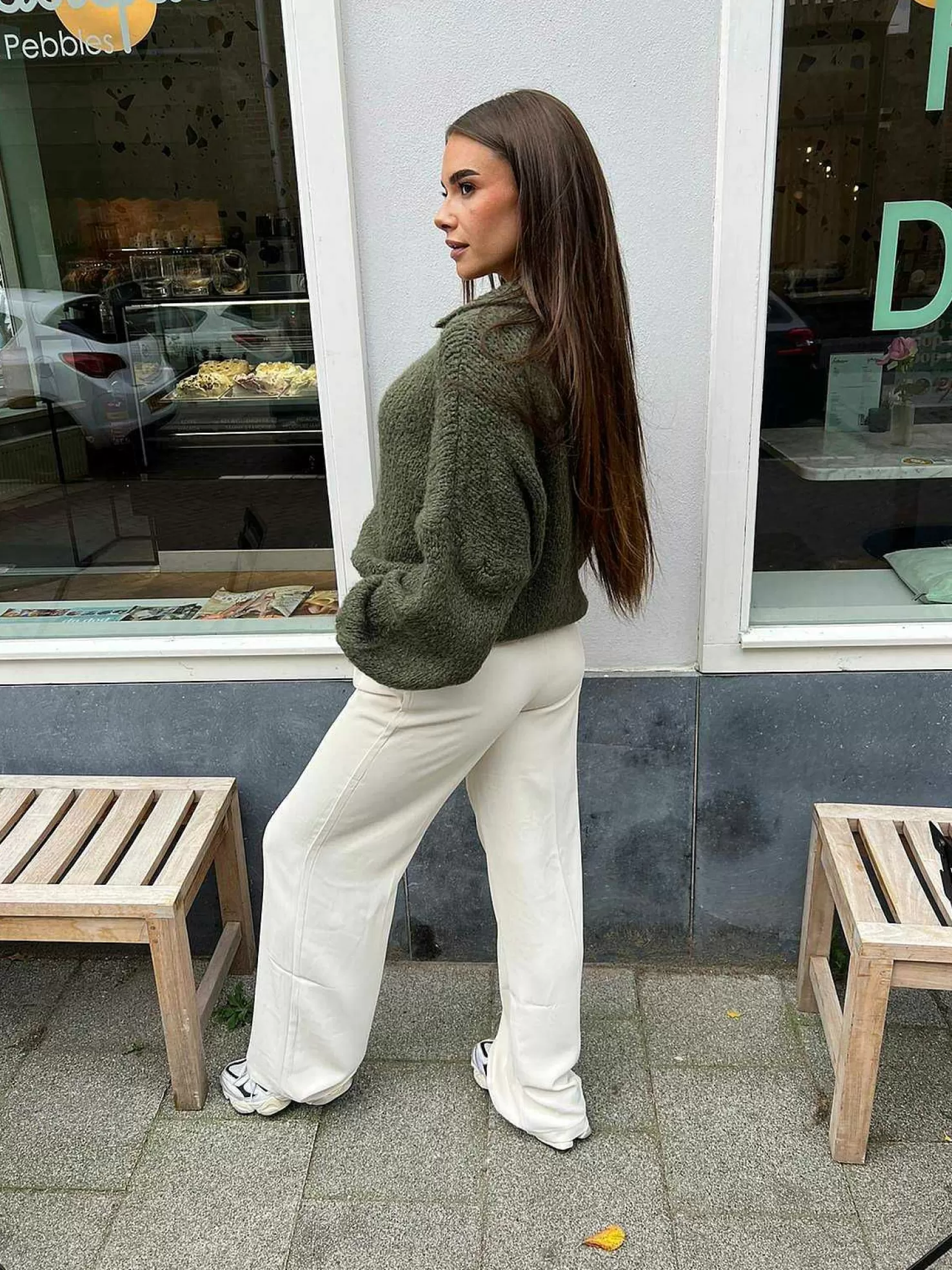 LOF Boutique Truien>Polo Sweater Army