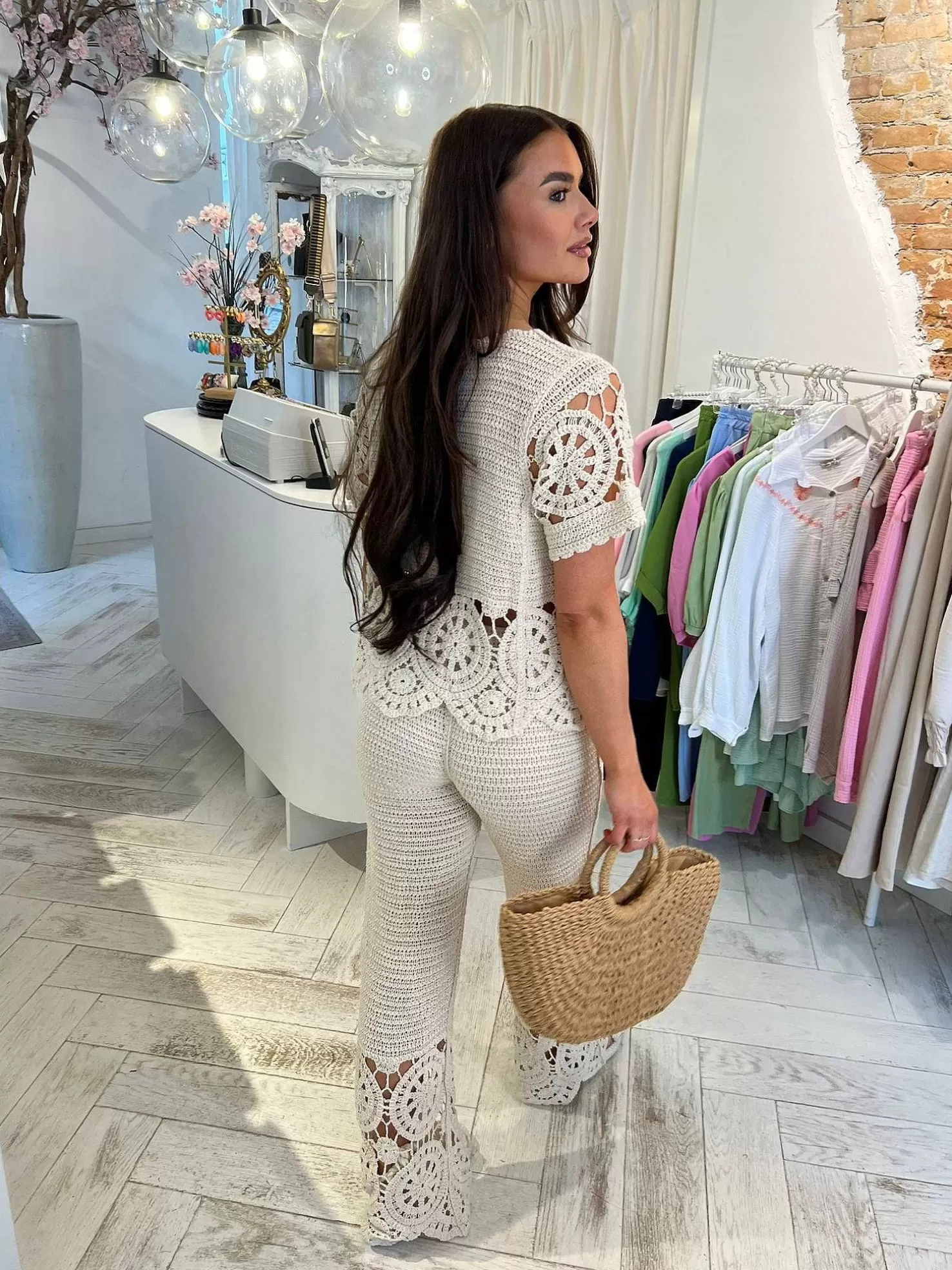 LOF Boutique Sets>Romee Crochet Set Beige