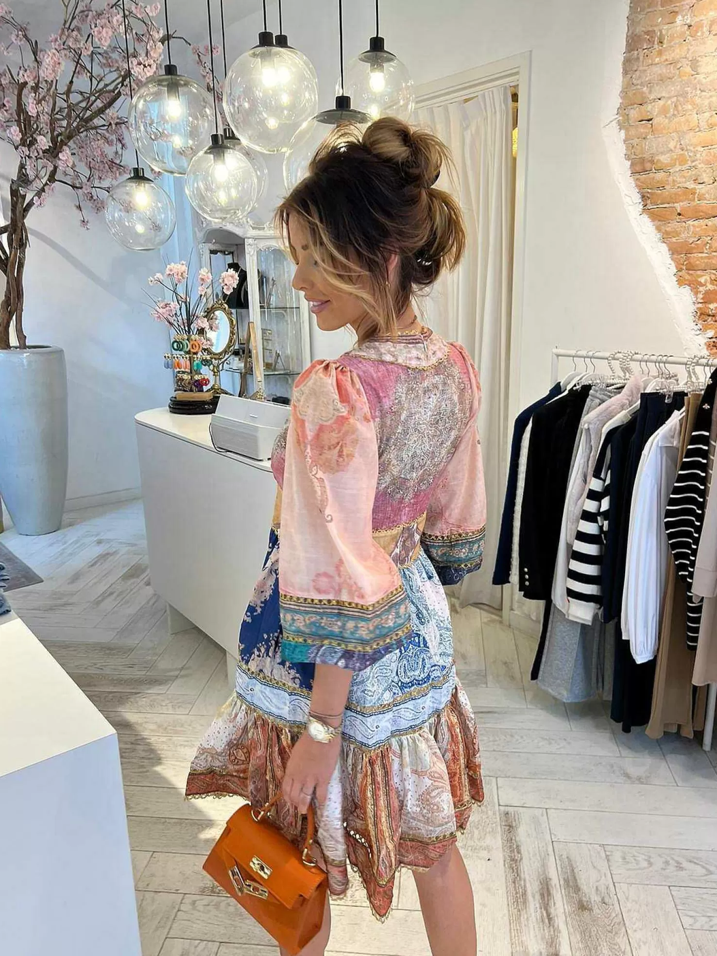 LOF Boutique Jurken>Rosa Multicolor Dress