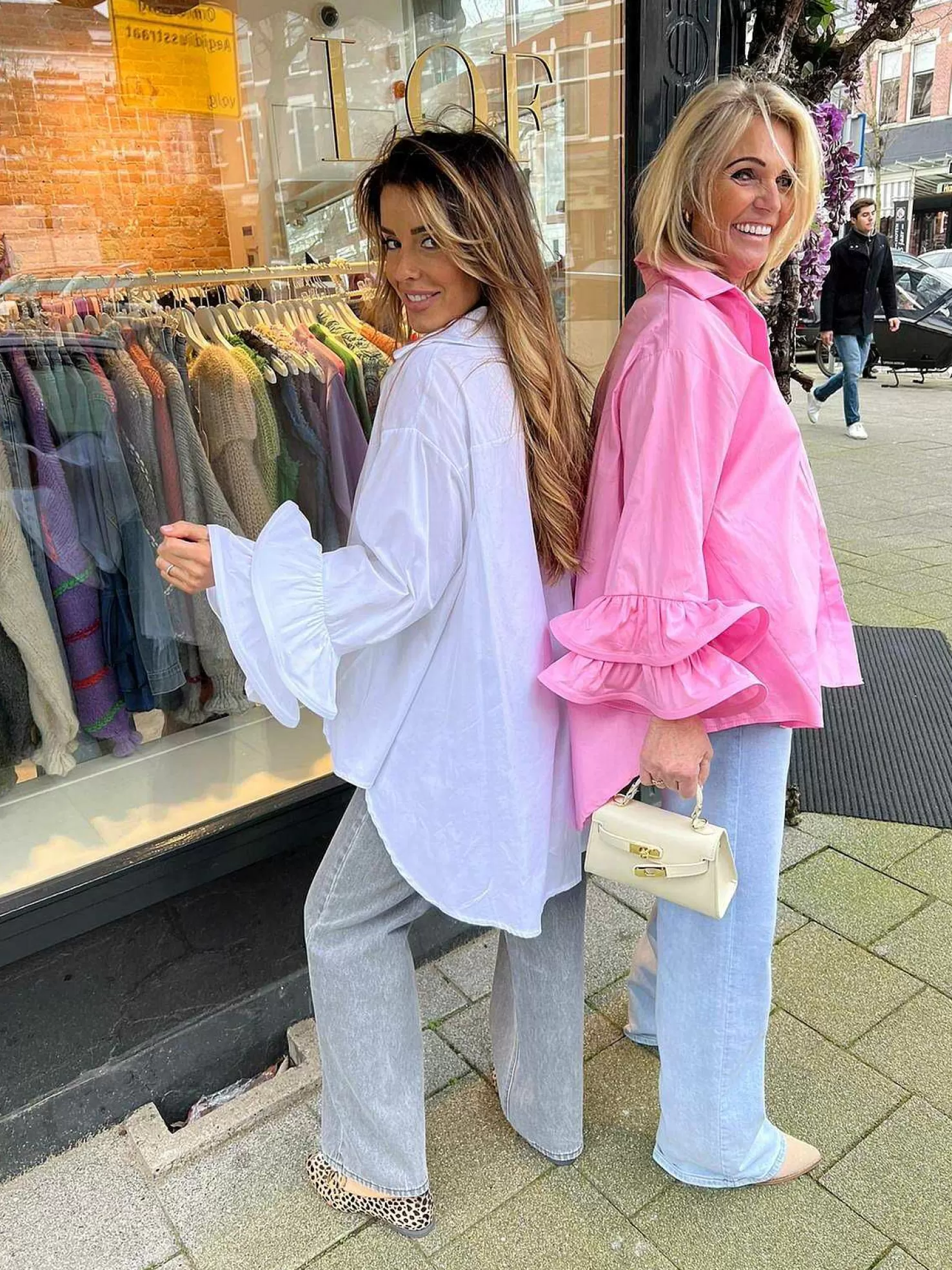 LOF Boutique Tops & Blousjes>Rose Ruffle Blouse Off White