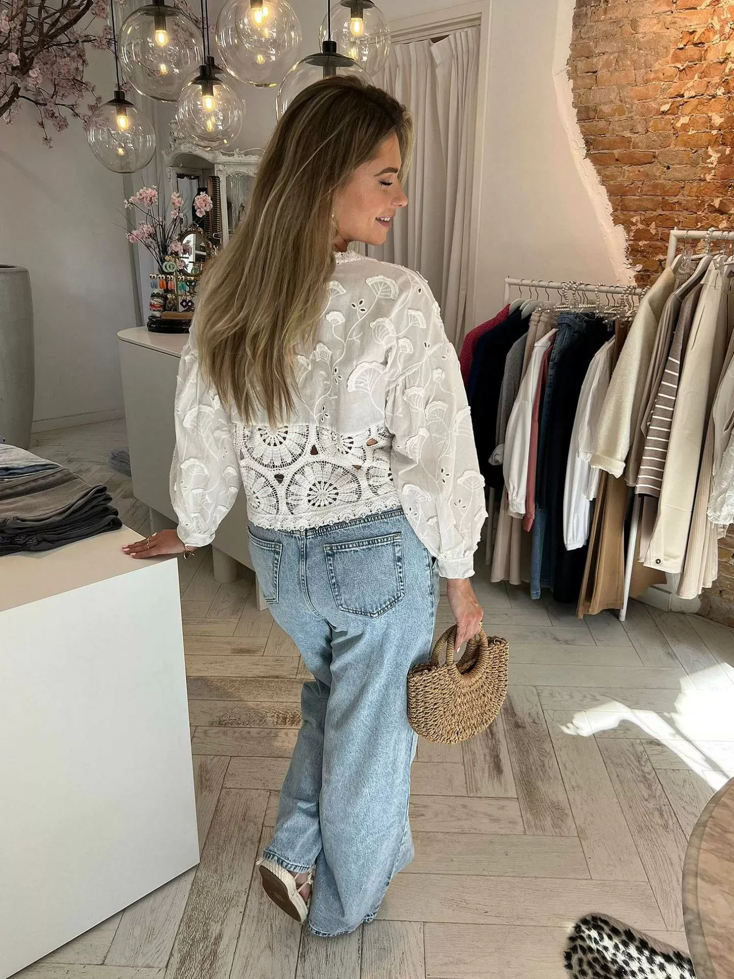 LOF Boutique Tops & Blousjes>Roxy Broderie Blouse White