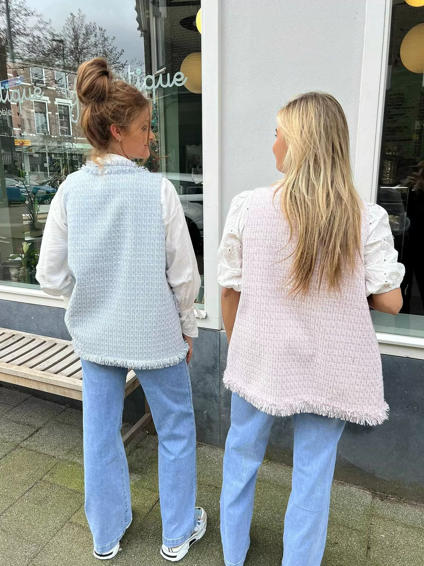 LOF Boutique Gilets>Ruby Fringe Gilet Baby Blue