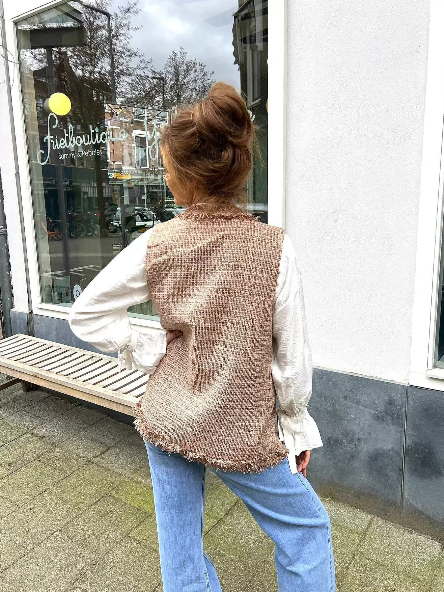 LOF Boutique Gilets>Ruby Fringe Gilet Camel