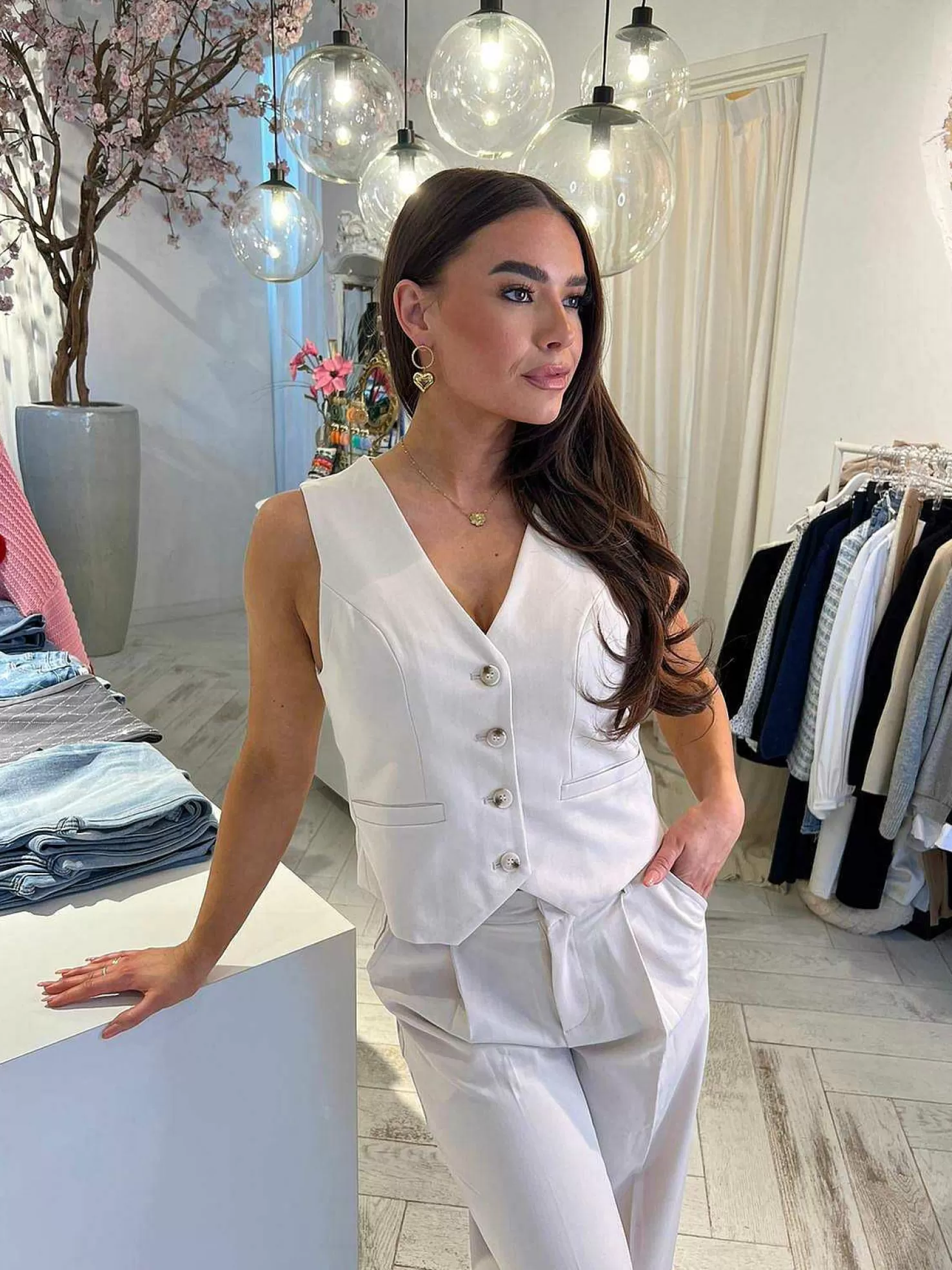 LOF Boutique Gilets>Saar Gilet Beige