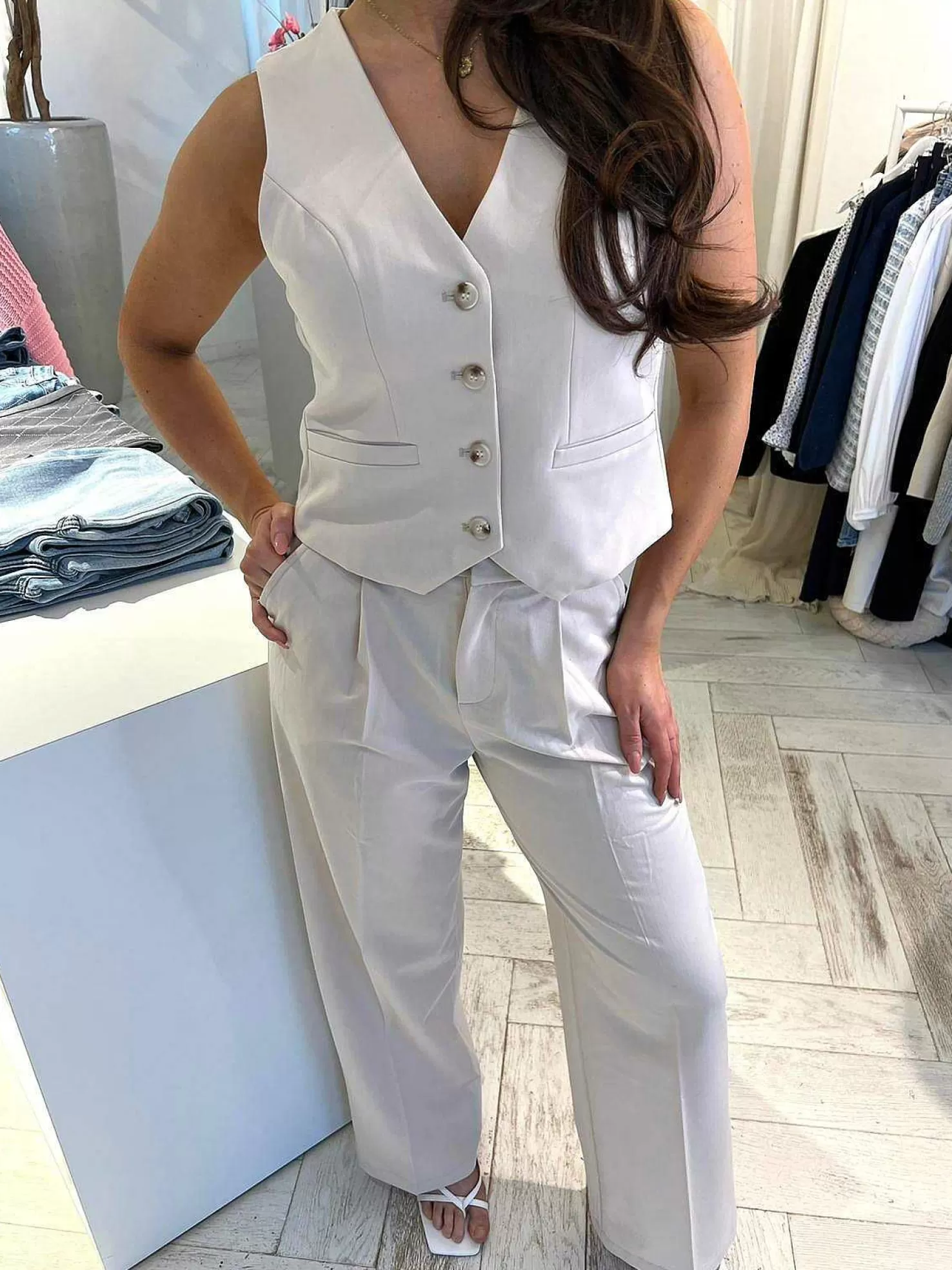LOF Boutique Gilets>Saar Gilet Beige