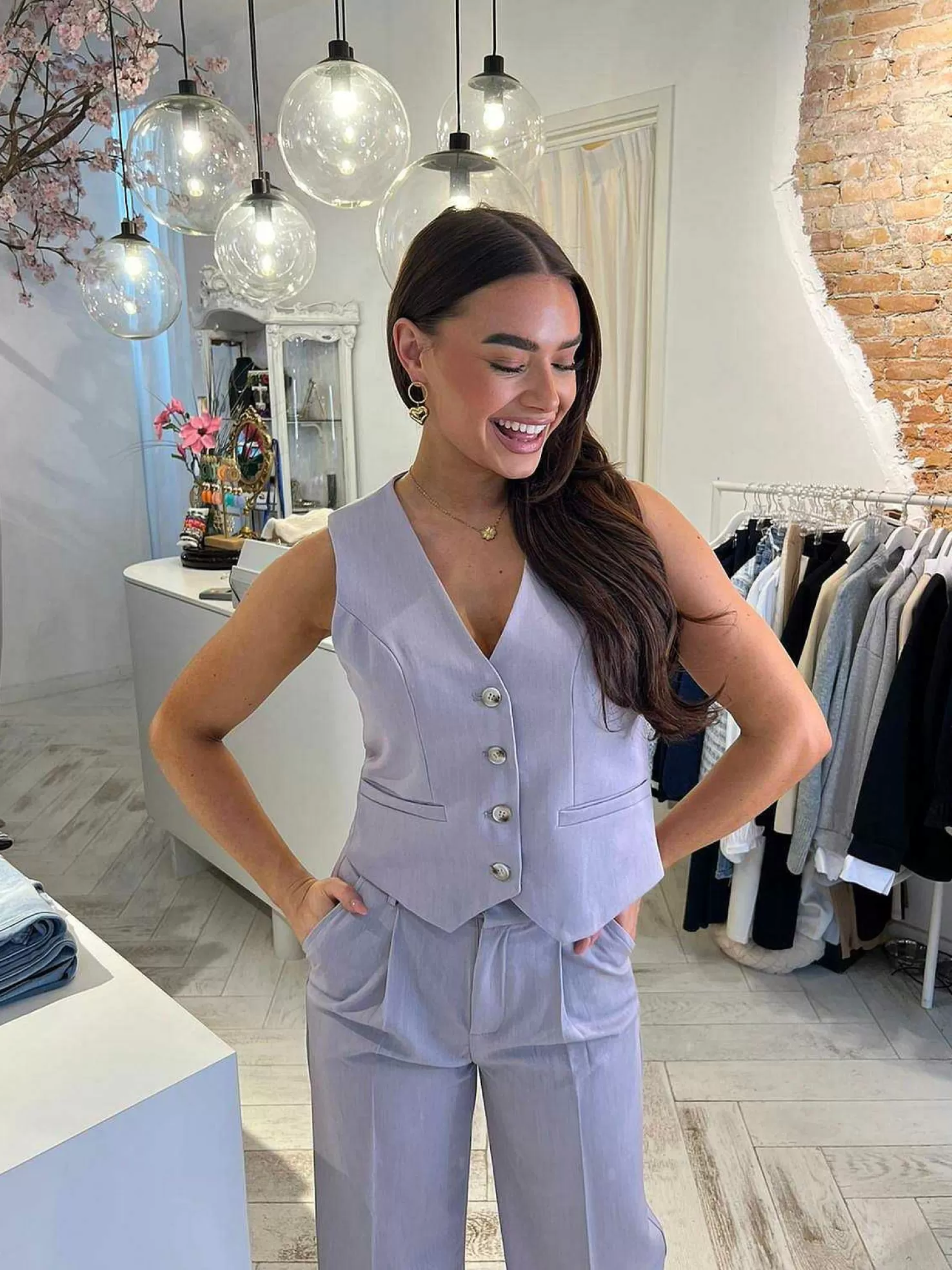 LOF Boutique Gilets>Saar Gilet Mauve