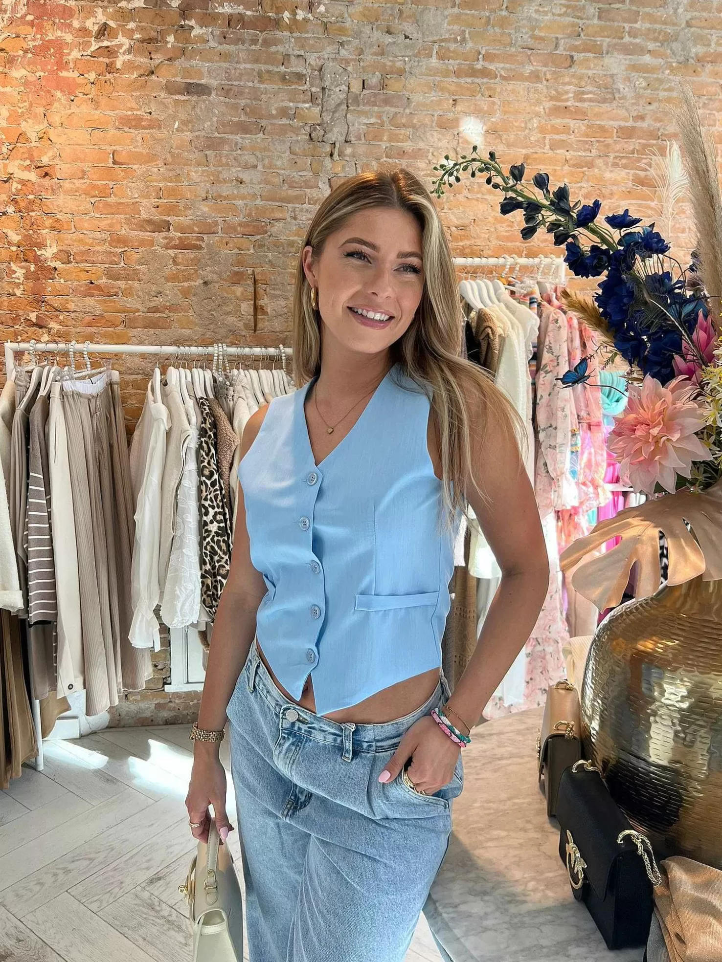 LOF Boutique Gilets>Saar Perfect Gilet Blue