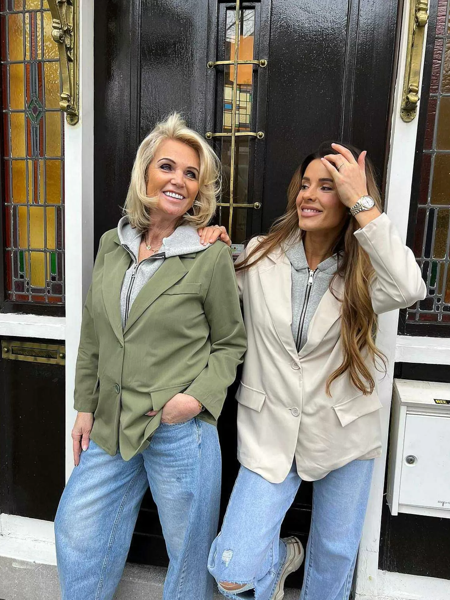 LOF Boutique Blazers>Sara Blazer Hoodie Army