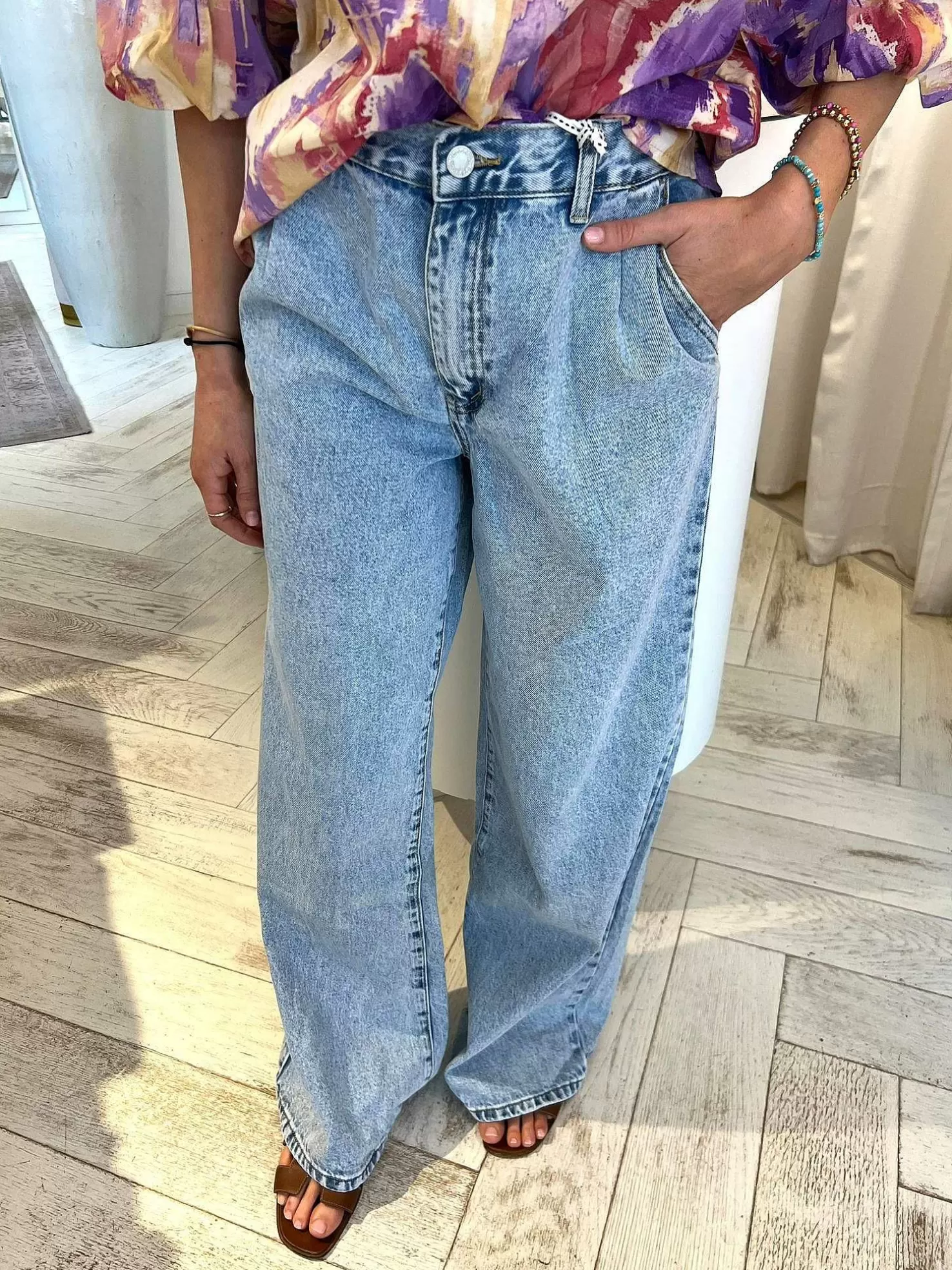 LOF Boutique Broeken>Ultra Wide Leg Jeans Blue