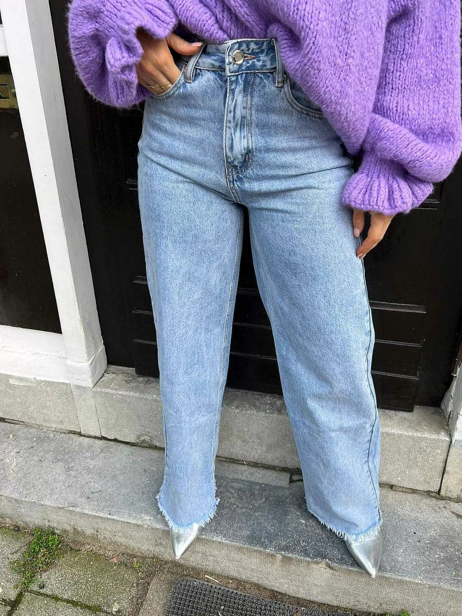 LOF Boutique Broeken>Wide Leg Jeans Blue