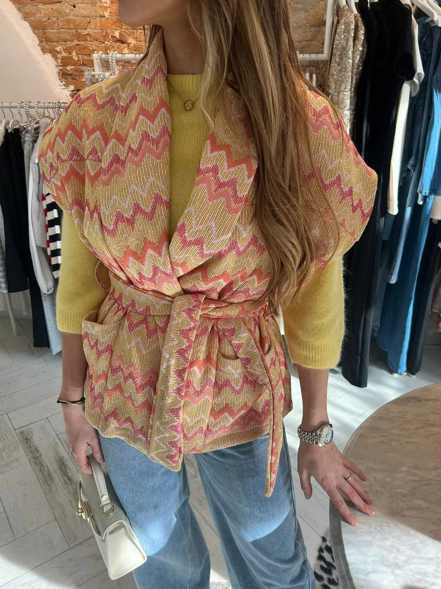 LOF Boutique Gilets>Yara Inspired Gilet Coral