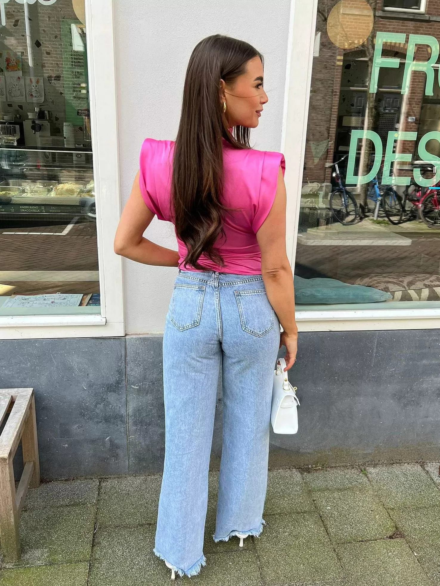 LOF Boutique Tops & Blousjes>Yuna Silky Top Pink