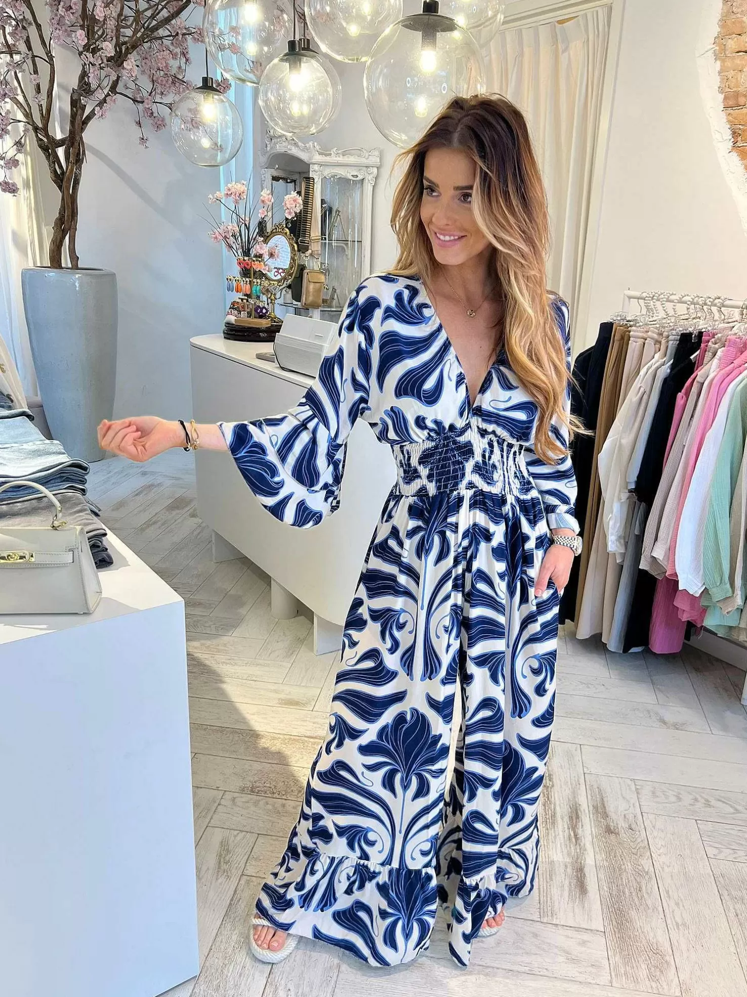 LOF Boutique Jumpsuits>Zoe Jumpsuit Ocean Blue